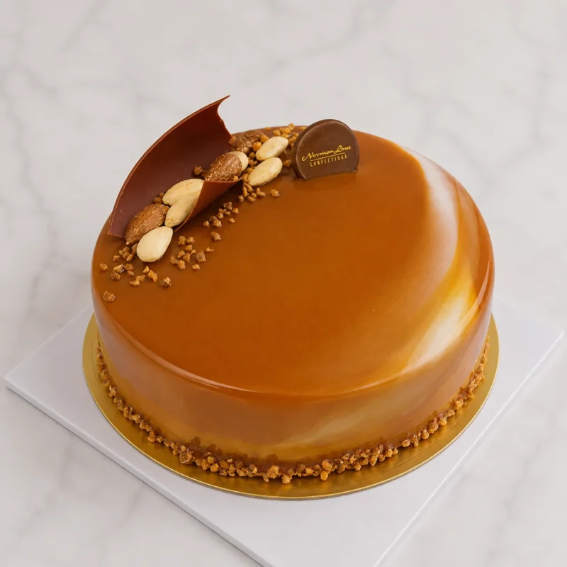 Caramel Cake with caramel cream and caramel drizzle