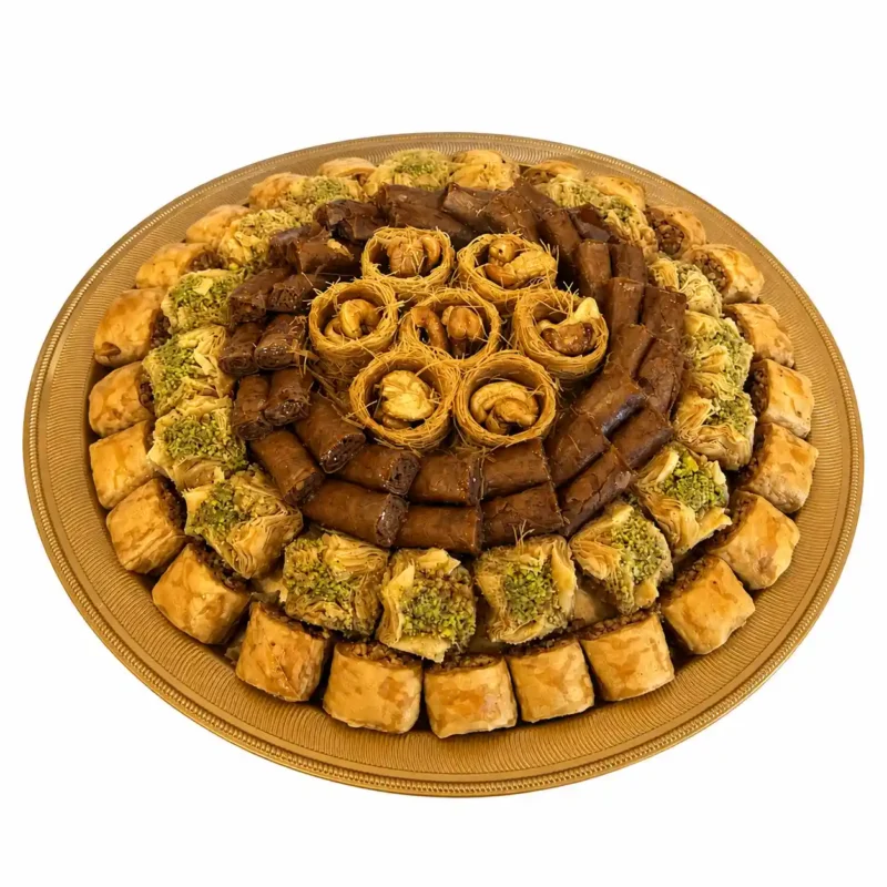 Baklava Mix assorted platter with pistachio cashew and chocolate baklava