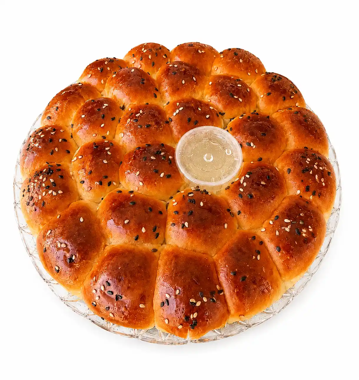 Khaliat al Nahl beehive bread filled with cream cheese and sesame