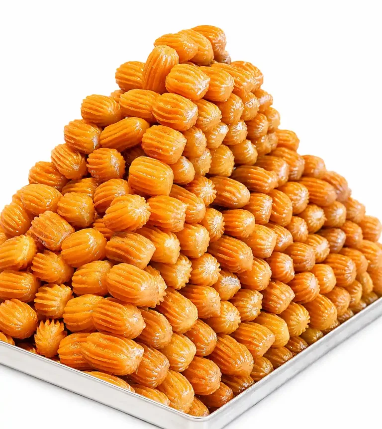 Crispy golden balah al sham soaked in syrup from Al Gouna Sweets in Ras Al Khaimah